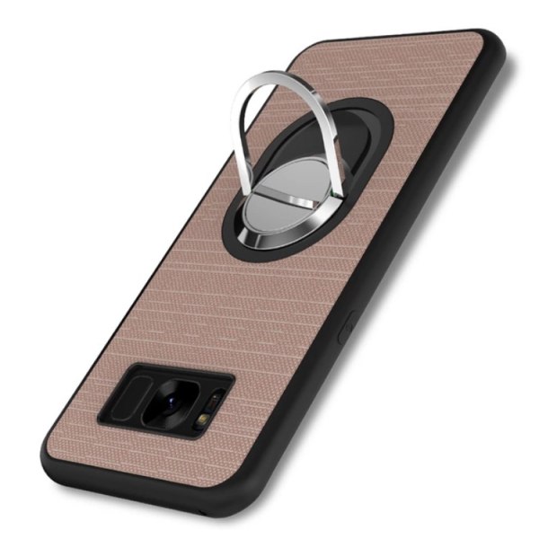 Galaxy S7 edge - Stilig silikondeksel med ringholder FLOVEME Lila