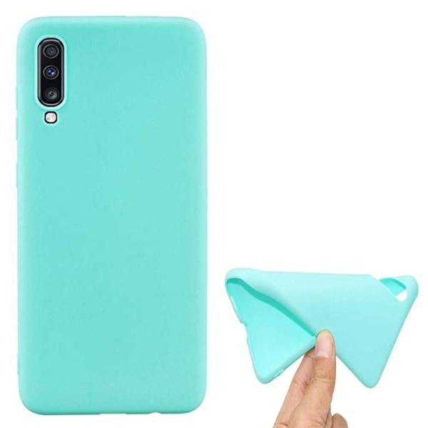 Samsung Galaxy A70 - Stilsäkert Mattbehandlat Silikonskal NKOBEE Mörkblå Mörkblå