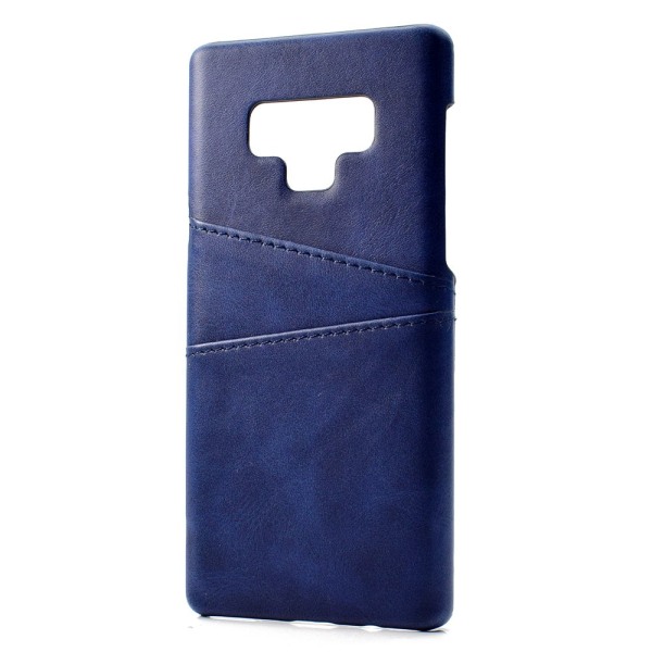Stilig VINTAGE-deksel med kortspor for Galaxy Note 9 Marinblå