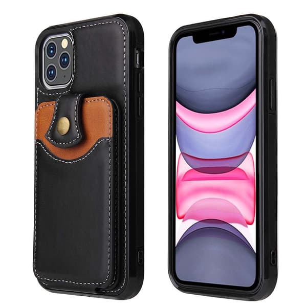 iPhone 11 Pro Max - Skal med Korthållare Grå