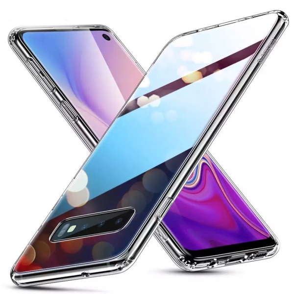 Samsung Galaxy S10 - Stilfuldt dobbelt silikonecover Transparent/Genomskinlig