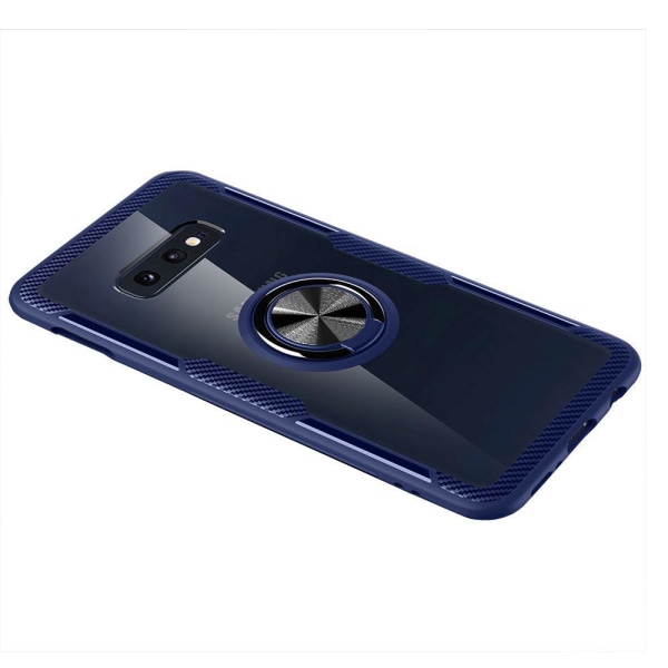Stilfuldt LEMAN cover med ringholder - Samsung Galaxy S10e Blå/Blå