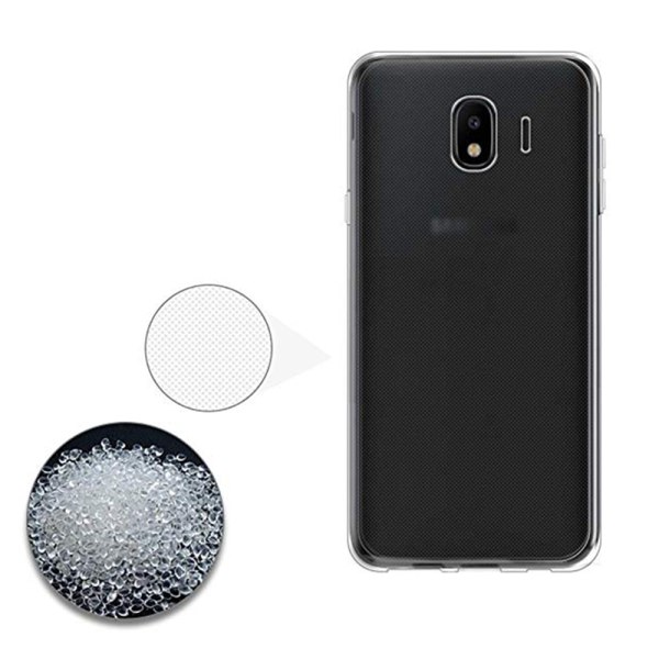 Käytännöllinen suojaava silikonikuori - Samsung Galaxy J4 2018 Transparent/Genomskinlig