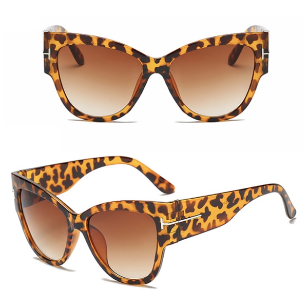 Exklusiva Bekväma Polariserade Solglasögon Leopardmönstrat