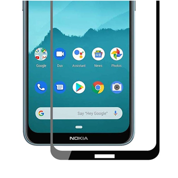 Nokia 6.2 2-PACK Näytönsuoja 2.5D 9H 0,3mm HD-Clear Svart Svart