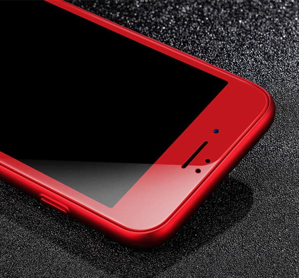 MyGuard Skärmskydd (2-PACK) av Carbonmodell för iPhone 7 Plus Röd