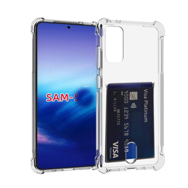 Samsung Galaxy Note 20 Ultra - Beskyttende silikondekselkortholder Transparent/Genomskinlig