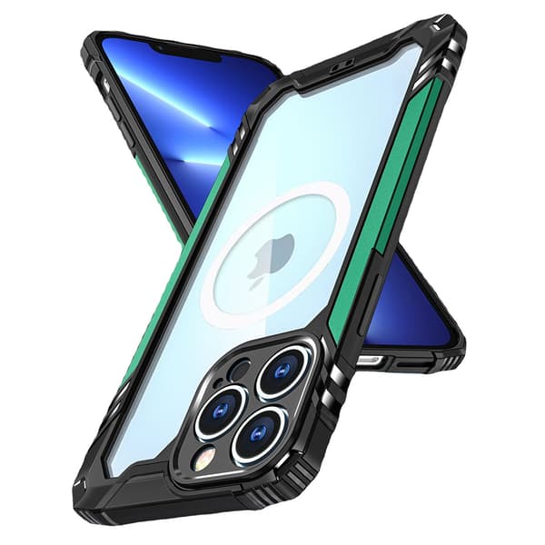 iPhone 14 Pro - Støtdempende Stilrent Deksel Grön