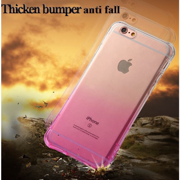 iPhone 6/6S PLUS- Elegant OMBRE silikonskal med extra tjock kant Röd