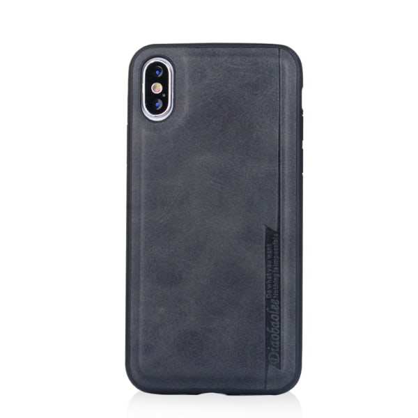 iPhone XS MAX - Stötdämpande PU-Läder Skal Ljusbrun