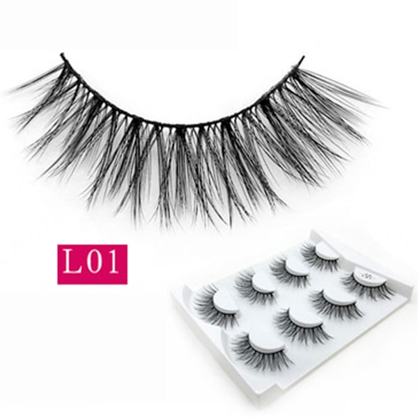 Lösögonfransar i 3D-Minkhår från Merisdel (4-PACK) Svart L12