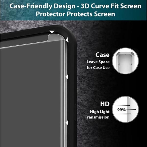 Samsung Galaxy S8+ Skärmskydd CASE-Friendly HeliGuard 3-PACK Guld