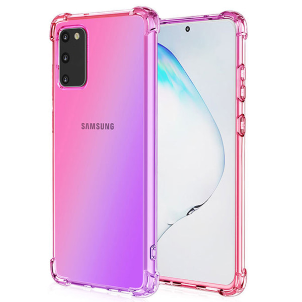 Samsung Galaxy S20 - Läpinäkyvä silikonisuojakotelo Blå/Rosa