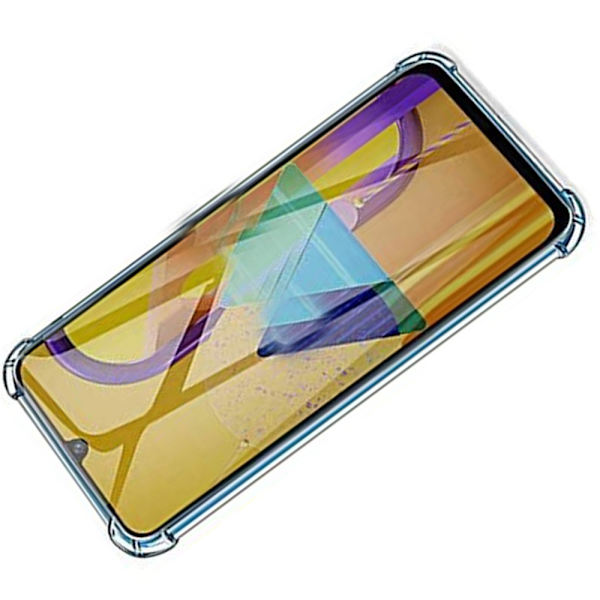 Praktiskt Skal med Korthållare - Samsung Galaxy A21S Transparent/Genomskinlig