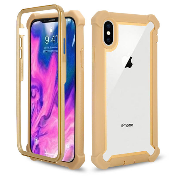 iPhone XR - Effektfullt EXXO Skyddsfodral med Hörnskydd Guld