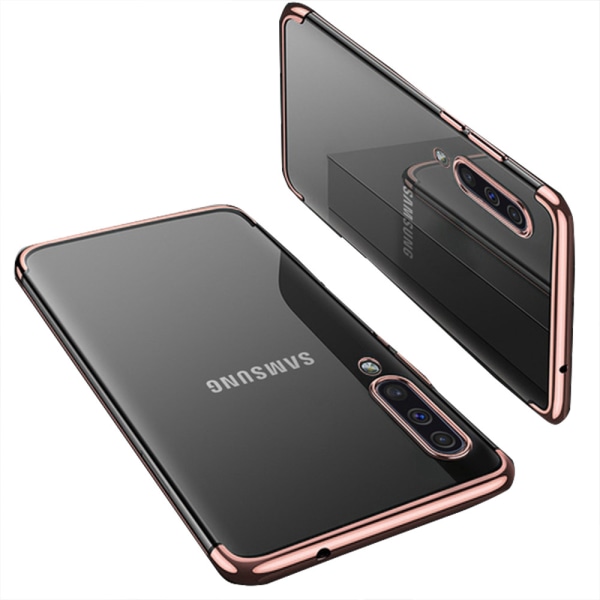 Samsung Galaxy A70 - Skyddande Silikonskal Guld