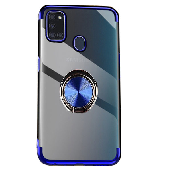 Samsung Galaxy A21S - Skal med Ringhållare Svart