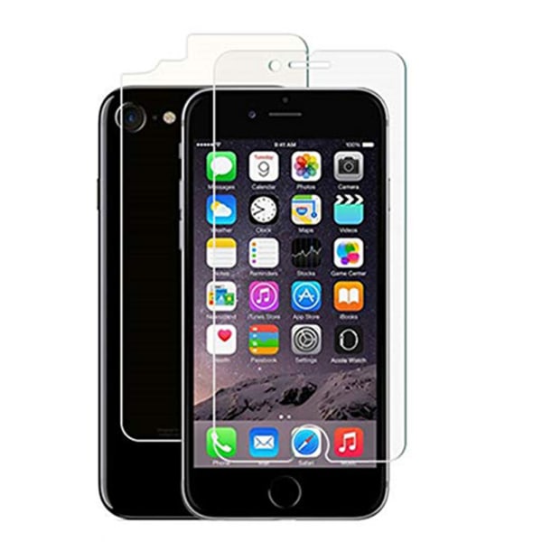 iPhone 8 2-PACK Back Screen Protector 9H Screen-Fit HD-Clear. Transparent/Genomskinlig