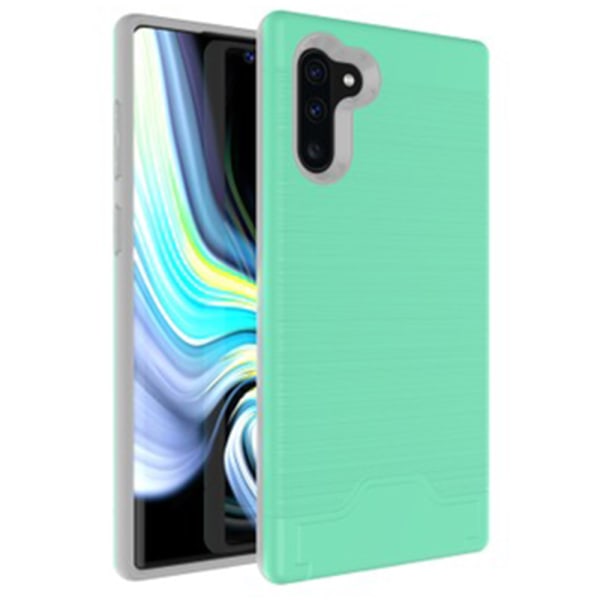 Samsung Galaxy Note10 - Stilfuldt cover med kortrum Grön