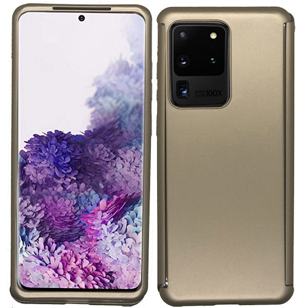 Samsung Galaxy S20 Ultra - Genomtänkt Dubbelt Skyddsskal Guld