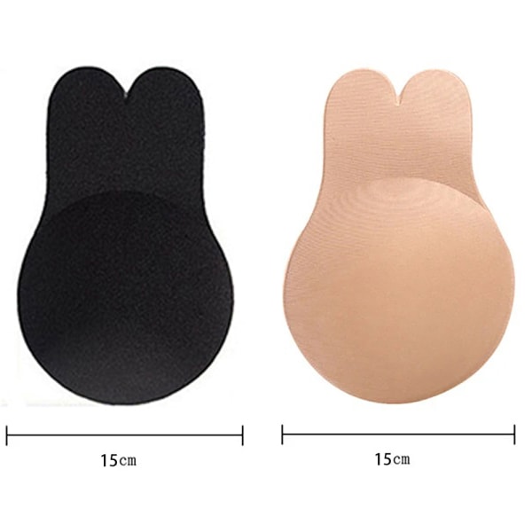 Mjuk och Bekväm Självhäftande BH (Utan Band) Svart 15CM