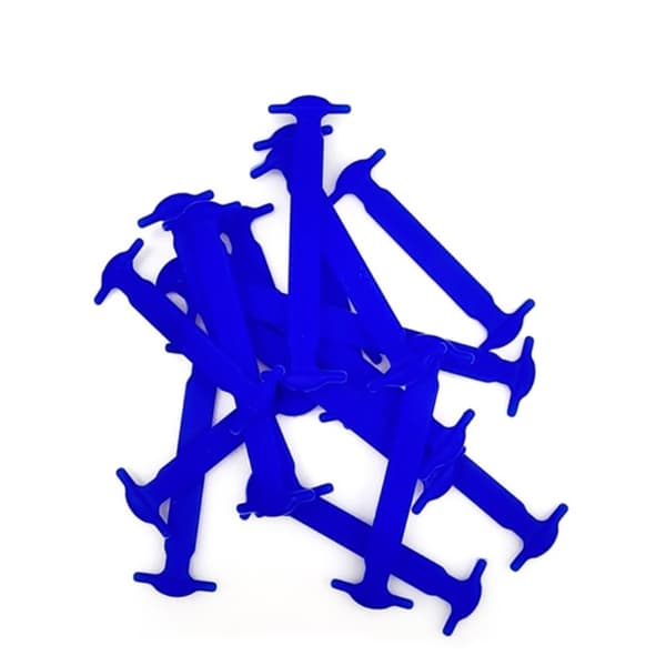 Fleksibel og slidstærk silikonesnørebånd Vit 16-Pack