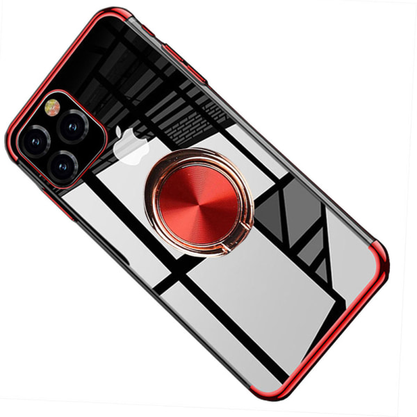 iPhone 11 Pro Max - Stilrent Skyddsskal med Ringh�llare Blå