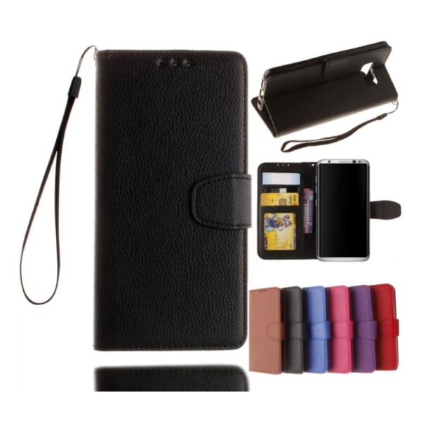 Glatt lommebokdeksel fra NKOBEE til Samsung Galaxy S8+ Röd