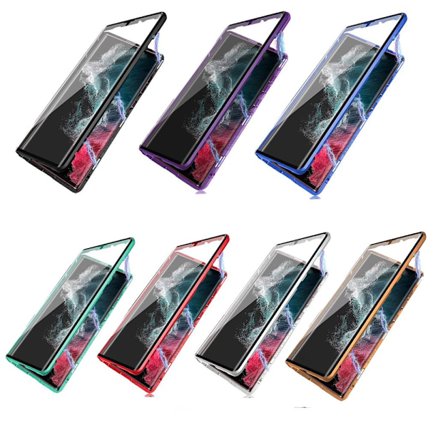 Samsung Galaxy S24 FE - Skal med Dubbelt Härdat Glas + Metall Bumper Svart