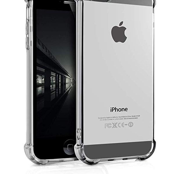 iPhone 5/5S/5SE - Skyddande (FLOVEME) Silikonskal Transparent/Genomskinlig