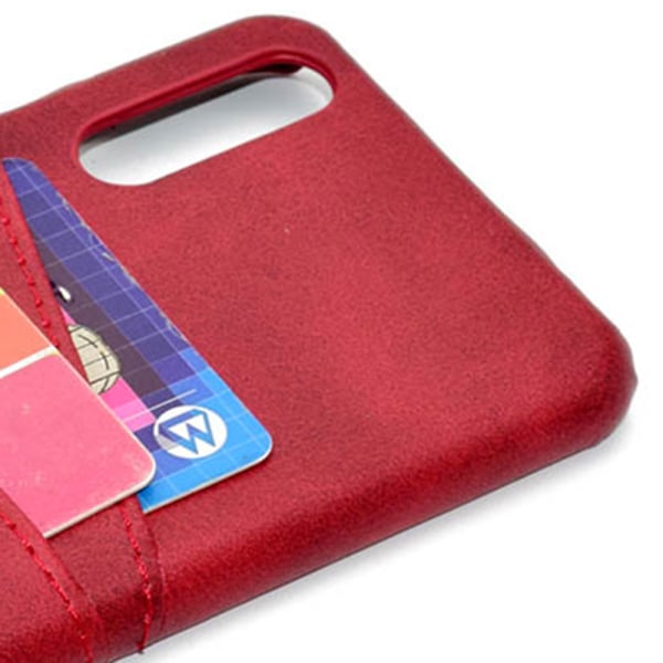 Suojaava Smart Cover korttilokerolla (Suteni) - Huawei P30 Röd
