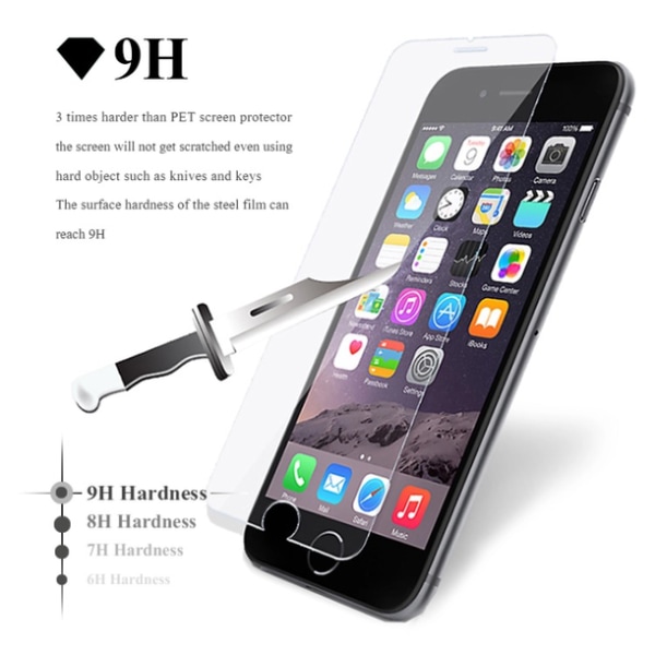 iPhone 7+ skjermbeskytter 4-PAKK Standard 9H Skjermtilpasset HD-Clear