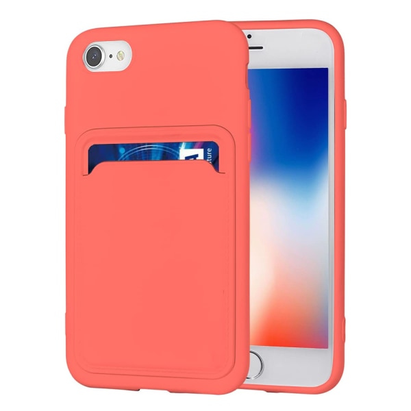 iPhone SE 2020 - Glat Floveme-cover med kortholder Mörkblå