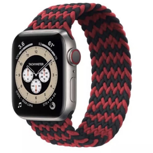 Elastiske armbånd til Apple Watch 42mm/44mm/45mm/49mm Svart/Röd M