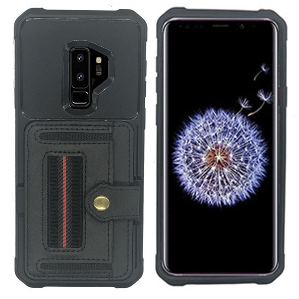 Samsung Galaxy S9 Plus - Praktiskt Stilrent Skal med Korthållare Grön