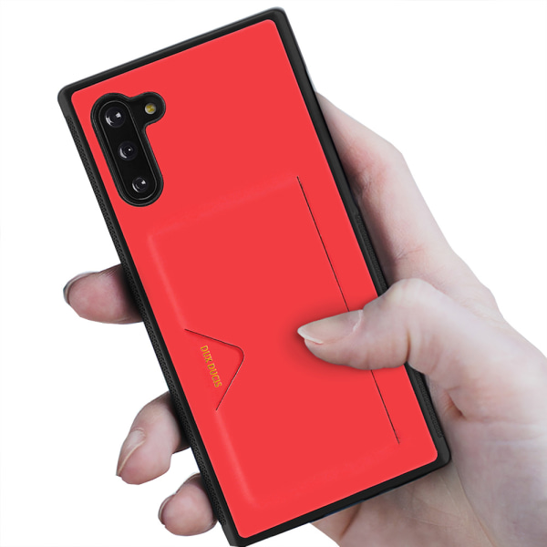 Etui med kortplads - Samsung Galaxy Note10 Röd