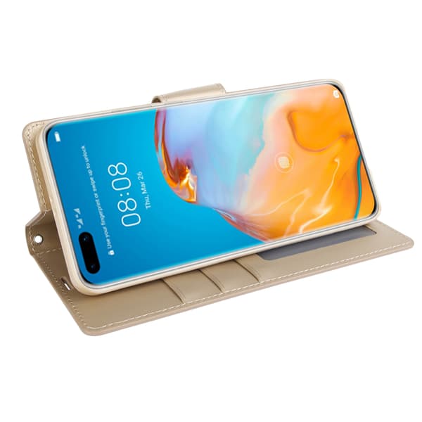 Stilrent Plånboksfodral - Huawei P40 Pro Mörkblå Mörkblå