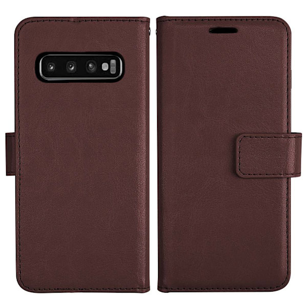 Samsung Galaxy S10+ - Praktiskt Plånboksfodral (Dubbelfunktion) Röd
