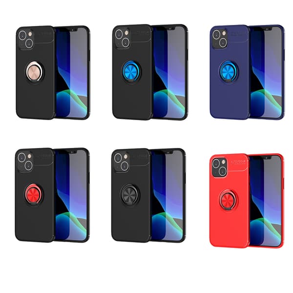 Shockproof Skal med Ringhållare kompatibelt med iPhone 13 Svart