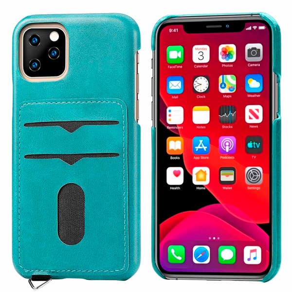iPhone 11 Pro Max - Elegant Smart Cover med Kortholder Grå