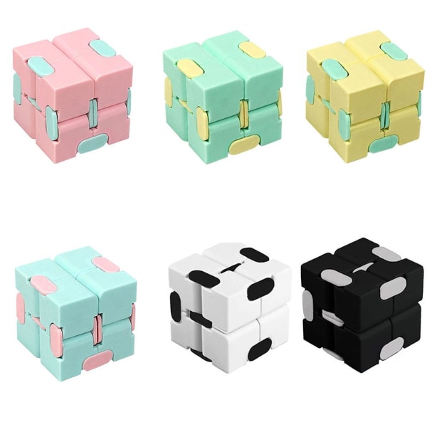 Fidget Toy / Infinity Cube Ångestlindrande Stresslindrande Gul