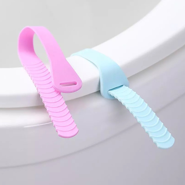 Pratiskt Silikon Toalettsits Handtag Rosa