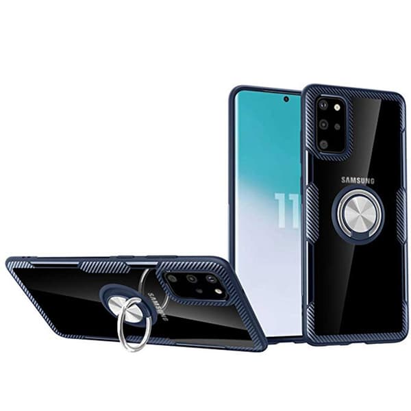 Skal med Ringhållare - Samsung Galaxy S20 Plus Blå Blå