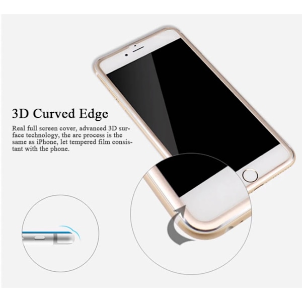 iPhone 6/6S ProGuard Skärmskydd 3D med RAM Svart