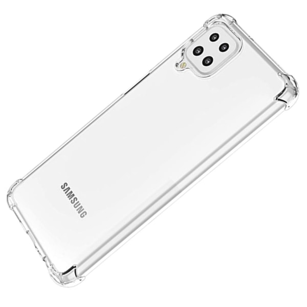 Samsung Galaxy A12 - Stilrent Floveme Skyddsskal Transparent/Genomskinlig