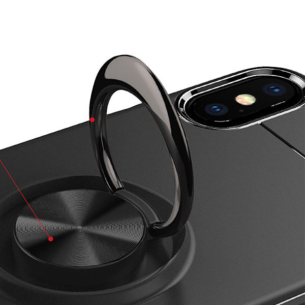 Stilsäkert Skal med Ringhållare - iPhone XS MAX Blå/Blå