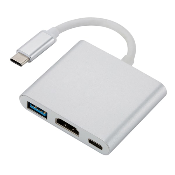 USB 3.1 Type-C Adapter HDMI USB Grå