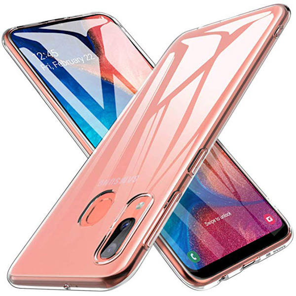 Samsung Galaxy A20E - Skyddande Silikonskal (FLOVEME) Transparent/Genomskinlig