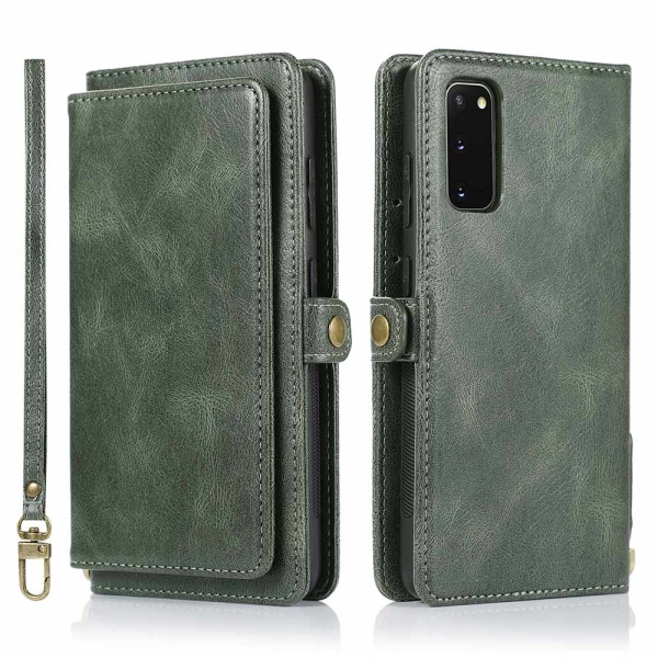 Samsung Galaxy S20 Plus - Professional Double Wallet -kotelo Mörkgrön