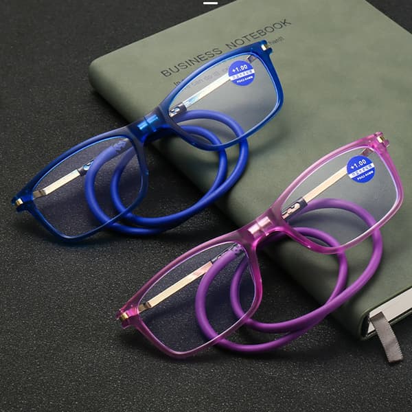 Praktiska Unisex TR Magnetiska Läsglasögon Gul +3
